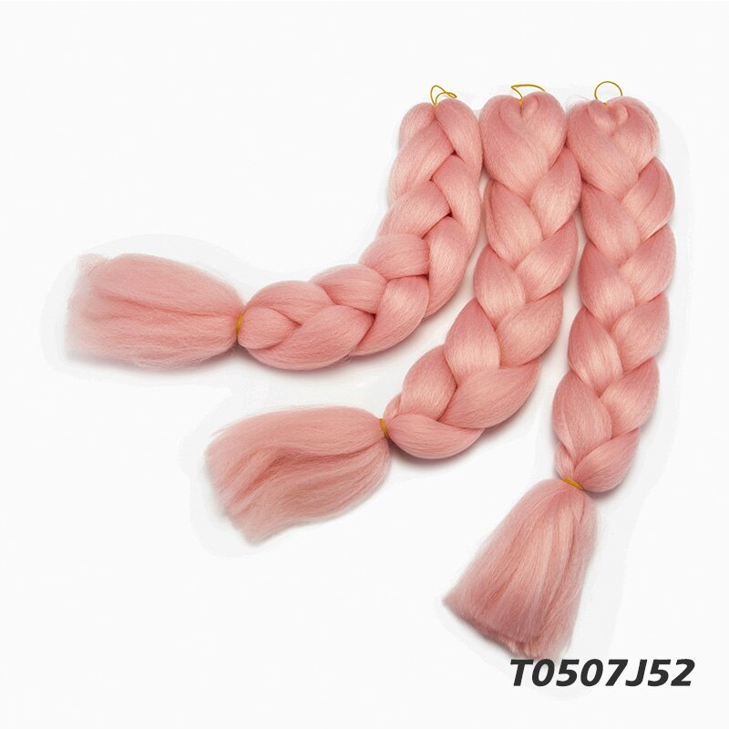 Lelinta Ombre Jumbo Braiding Hair Extensions Kanekalon Synthetic Braiding Hair 24inch 3Pack/Lot Two Tone Braiding Hair (Brown): #10 / 3Pcs/Lot
