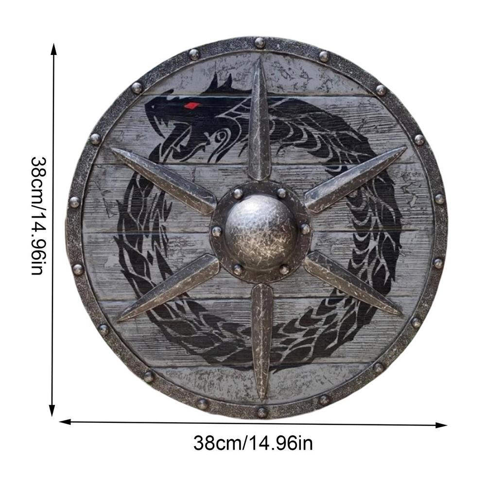Wikinger Schild Schild Spielzeug Für Jungen mittelalterlich Eivor Walhalla Wikinger Schild Authentische Battleworn Schild Für Reenactment: Schwarz