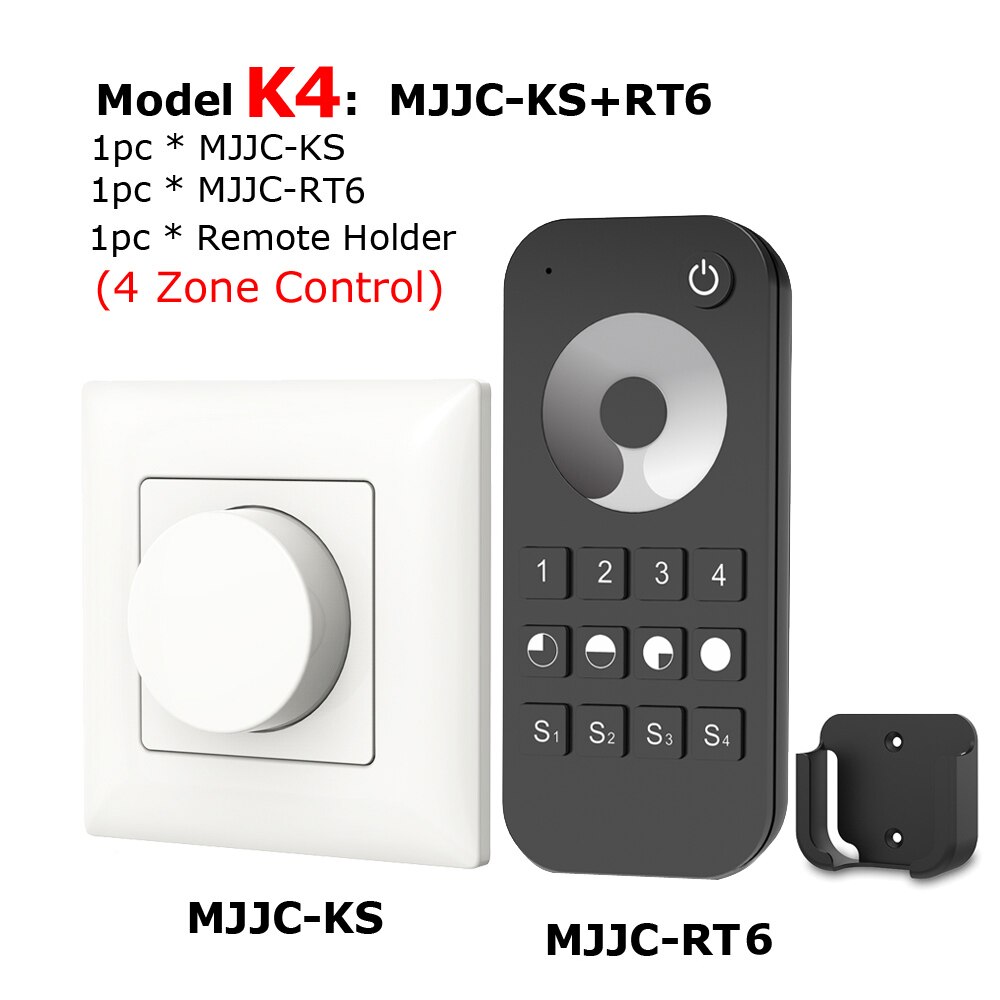 LED Dimmer 220V 230V 110V AC Wireless 2.4G RF Remote Controller Dimmable Wifi Smart LED Lamp Bulb Knob Triac Dimmer Light Switch: Model K4
