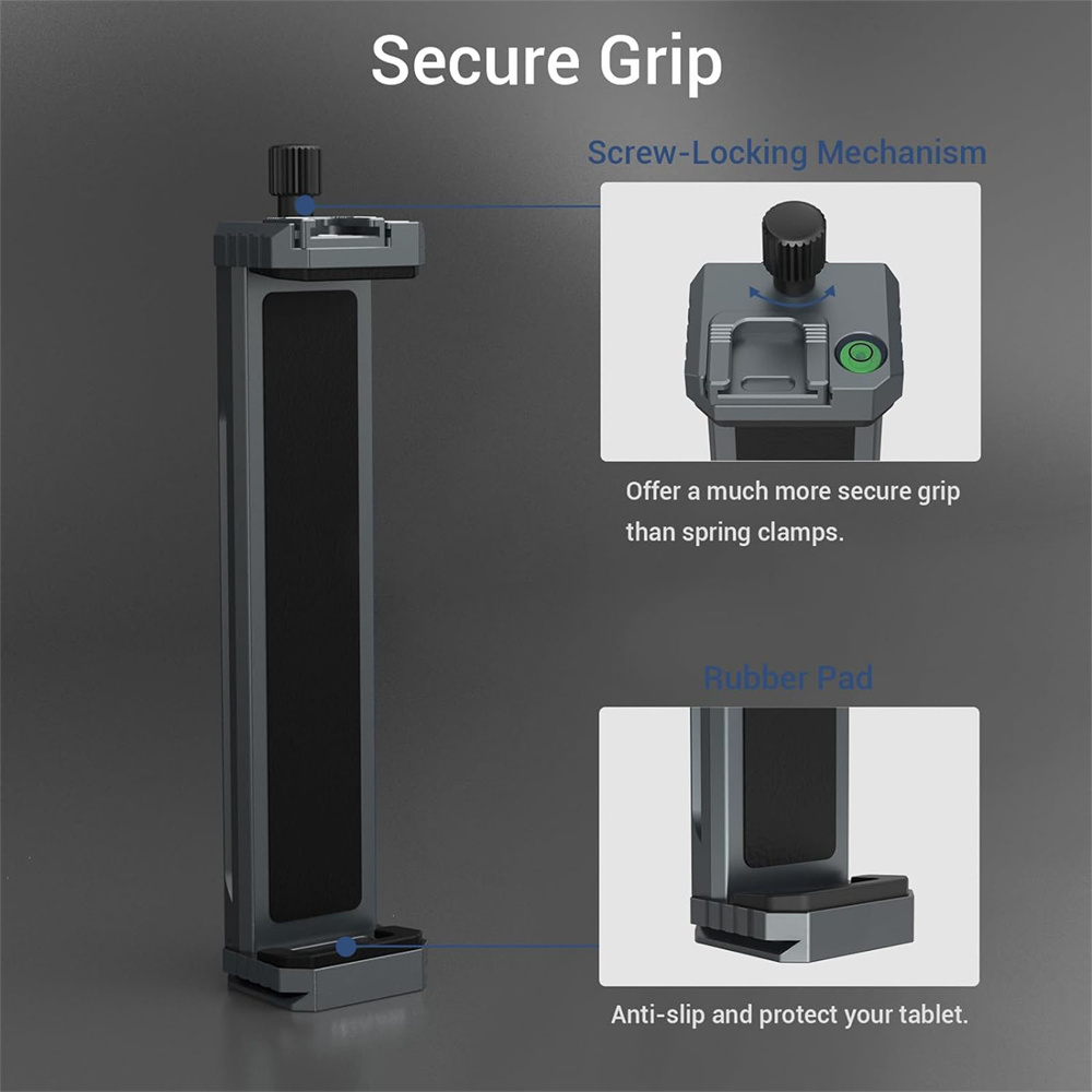 Tablet Holder Clamp Clip for iPad pro air mini 2 3 4 Universal Clip Tripod Mount for Iphone Smartphone Tablet Mic Led Light