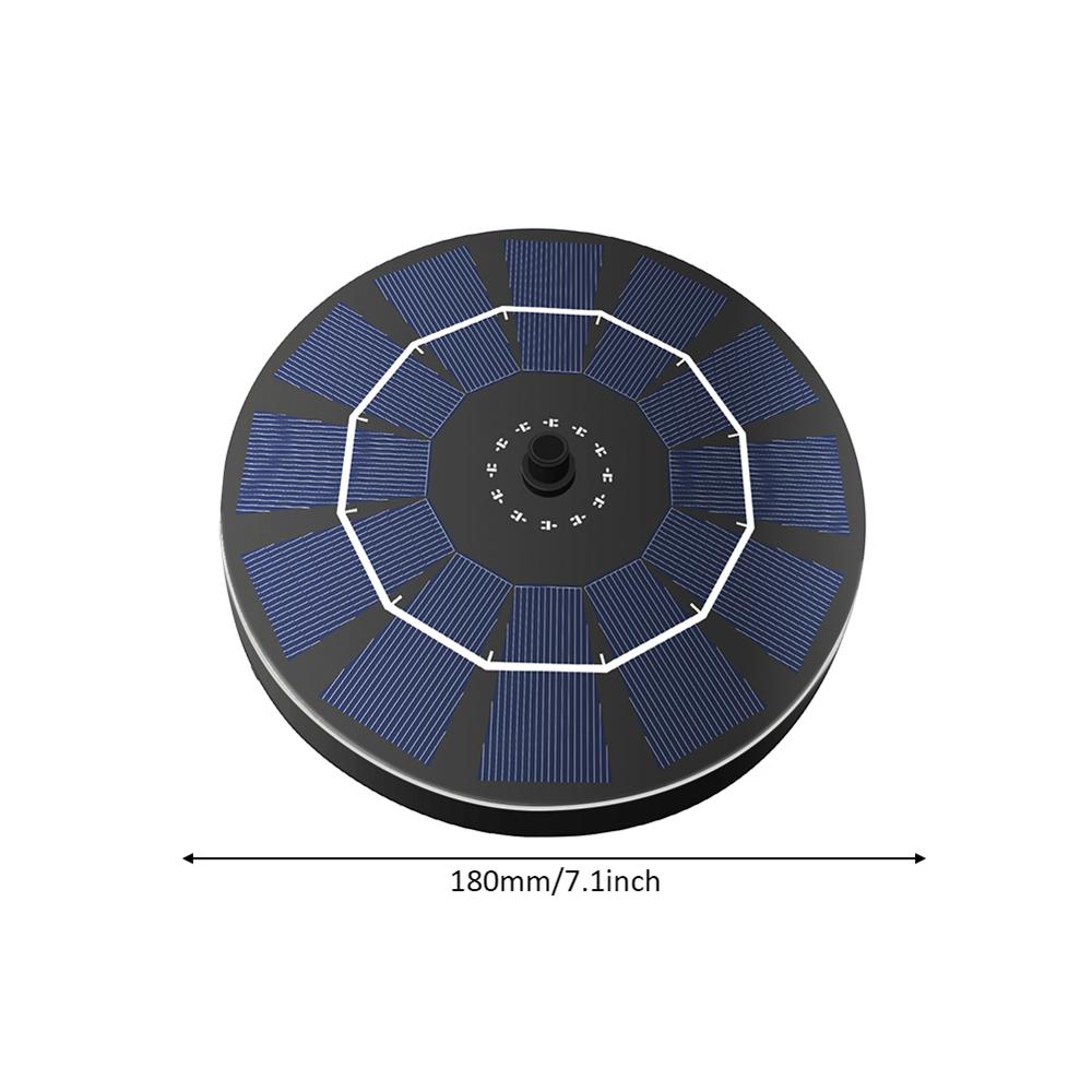 800mAh Solar Powered Fountain Garden Pool Pond Solar Panel Floating Fountain Garden Decoration Water Fountain Built-in Battery