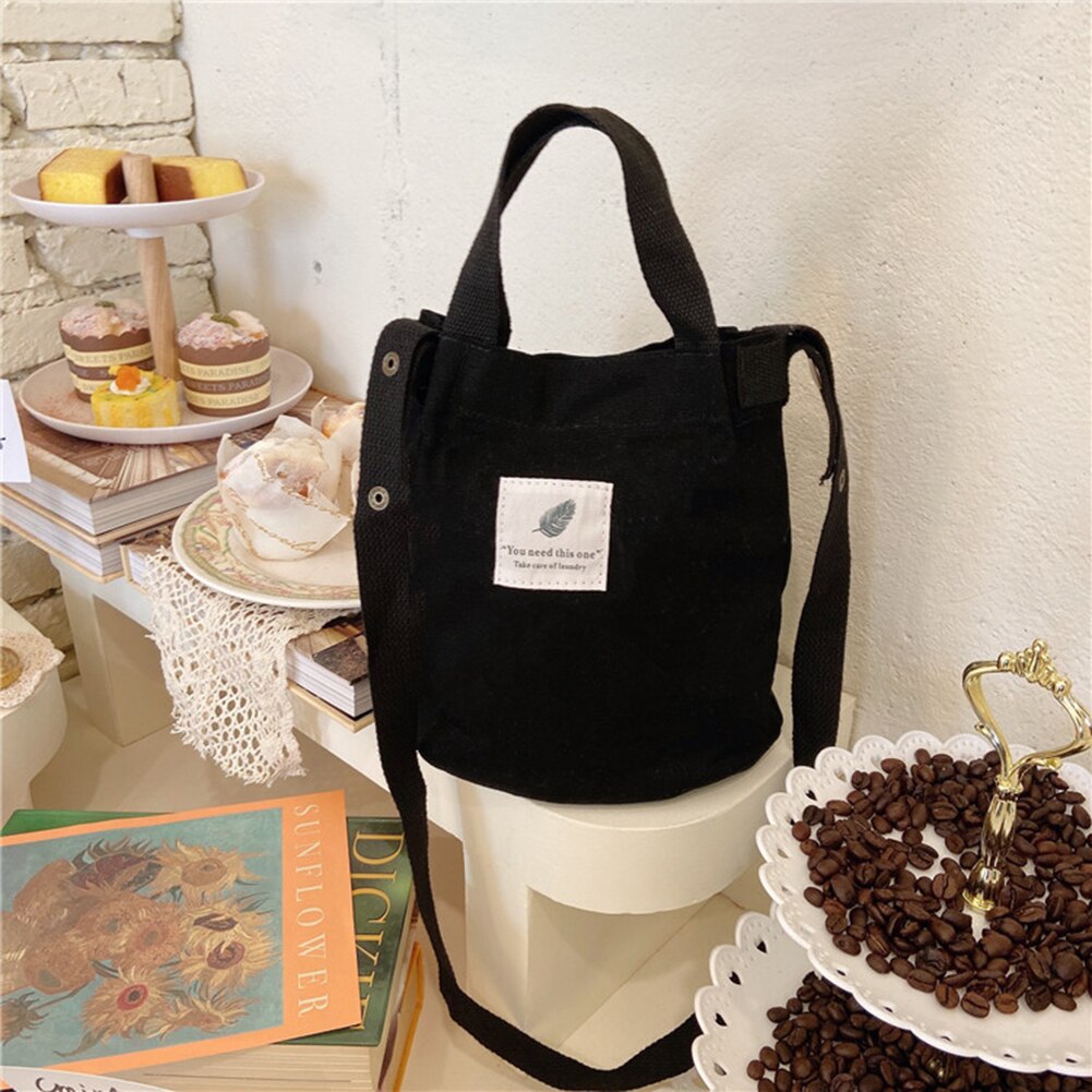 Senhora bolsa feminina saco do mensageiro da lona bolsa de ombro único crossbody feminina meninas sacos de praia do sexo feminino bolsos mujer: Black