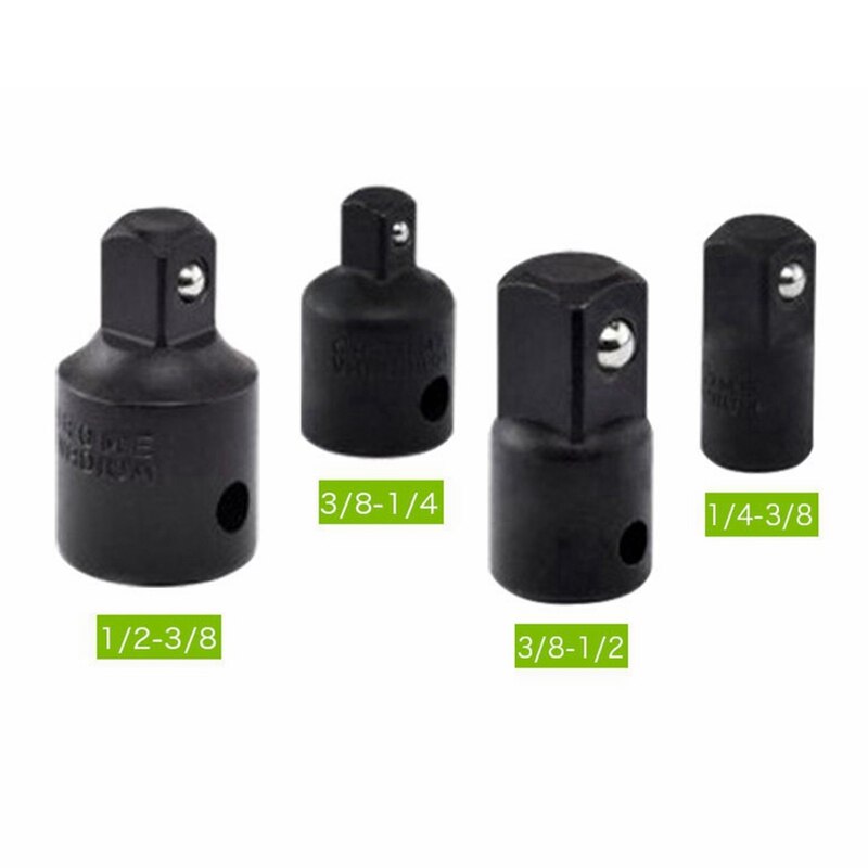 4pcs Impact Extension Socket Adapter Socket Set Extension 1/4 3/8 1/2Inch Hex Shank Drill Extension Nut Driver Sockets Hex Shank