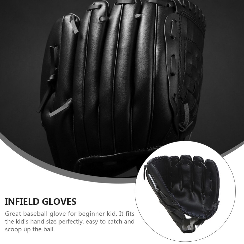 1pc Baseball Glove PU Thickened Glove Pitcher Training Glove Baseball for Kid