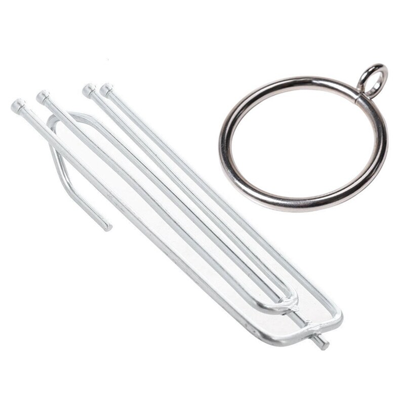 30 st 45mm inre diameter metalldraperi ögla ringar & 25 st rostfritt stål draperi gardin 4 stift krok , 7cm längd: Default Title