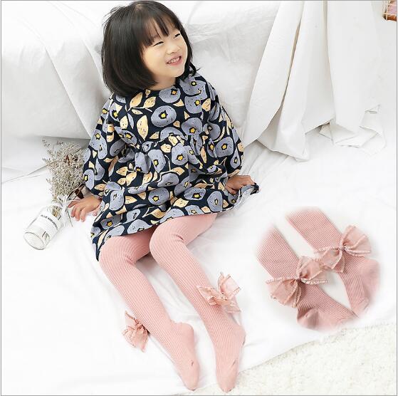 neue frühjahr und herbst kinder baby leggings bogen casual hosen 1-7 jahre alten fabrik strumpfhosen
