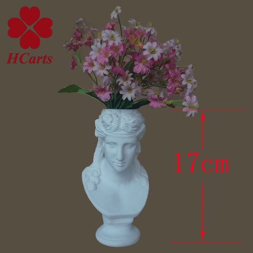 Vit harts david skulptur huvud vas blomsterarrangemang original imitation gips heminredning vas marseille ariadne vaser: 17cm ariadne