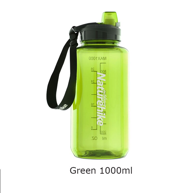 NatureHike migliore Bottiglia di Acqua di sport di Un tariffa Clic Su Apri non-Tossico Tritan BPA libero Bottiglia per Il Ciclismo Corsa E jogging Da trekking 1000ml/ 750ml: leggero verde 1000ml