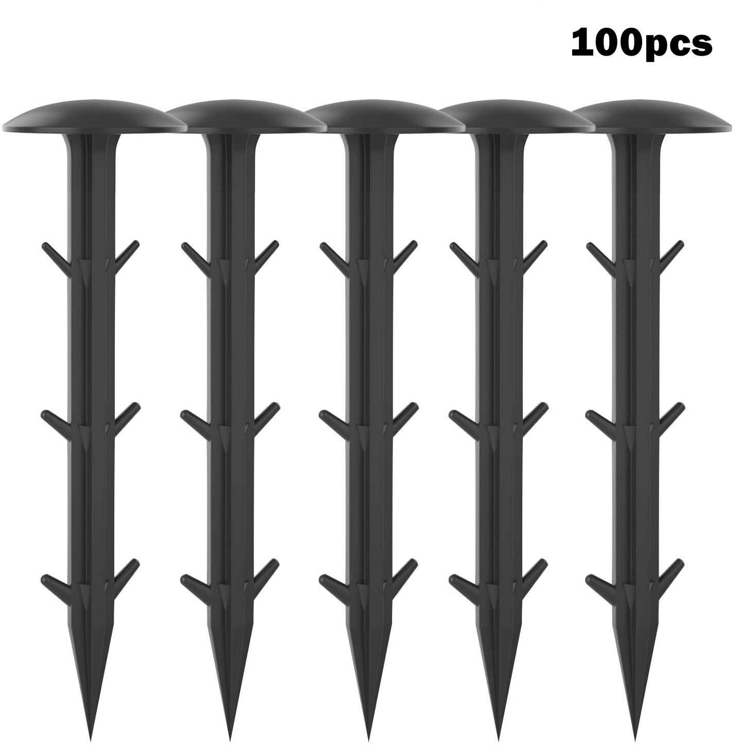 100 Pcs 8 Inch Plastic Tuin Stakes Ankers Plastic Landschap Verankering Spikes Voor Houden Tuin Netting Down