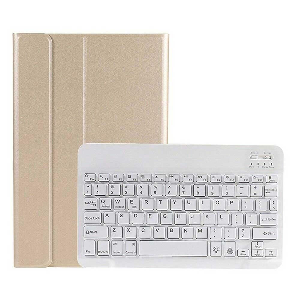 Bluetooth Keyboard Case For Huawei MatePad Pro 10.8 inch MRX-W09 MRX-AL09 Case With Keyboard PU Leather Flip Stand Cover: Gold