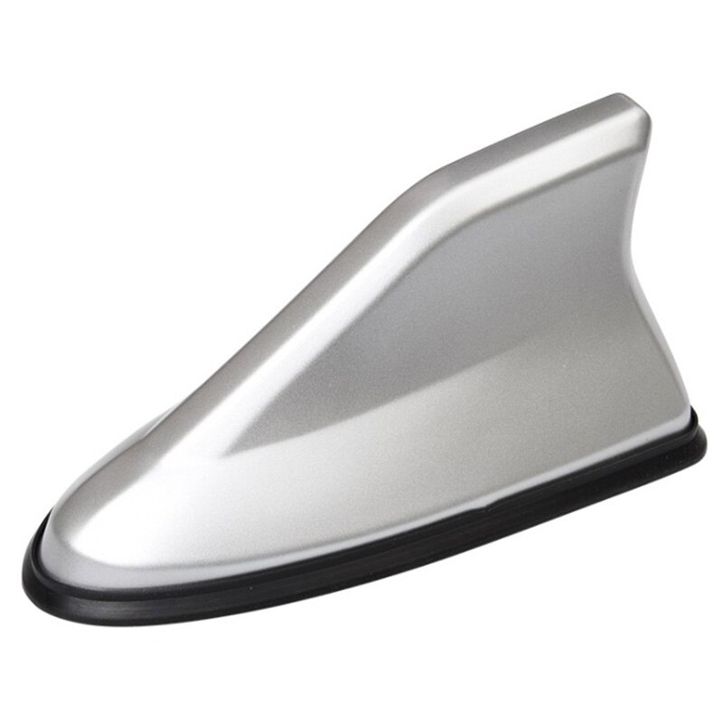Car shark fin antenna second-generation antenna tail modification special with signal radio antenna decor free punch Auto parts: silver