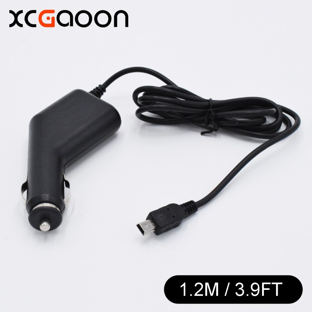 XCGaoon 5 V 1.5A mini USB Autolader voor Auto Camera DVR/GPS Navigator Autolader Fit DC 12 V 24 V Auto, kabel Lengte 1.2 meter