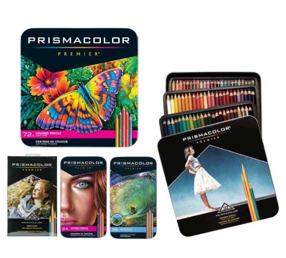 24 48 72 150 Color USA Sanford Prismacolor Premier Oil Color Pencils Soft Watercolor Pencil School Drawing Sketch Art Supplies