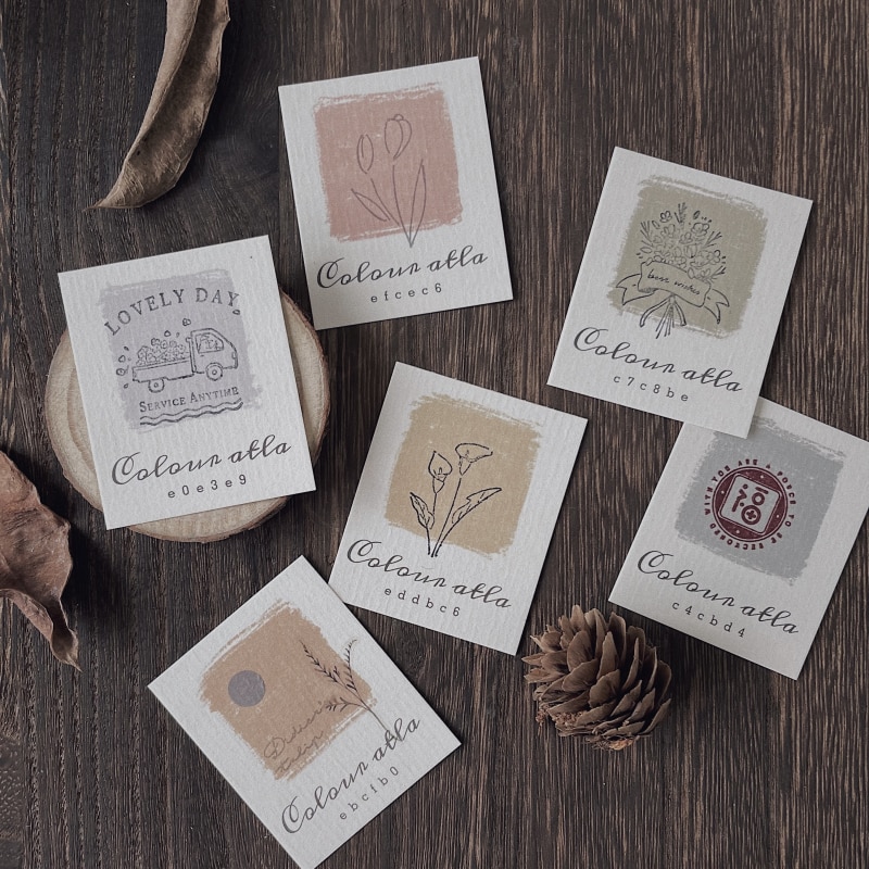 60 stk retro morandi farve ikke selvklæbende notat papir bullet journaling tilbehør dekorative scrapbog æstetiske memoblokke
