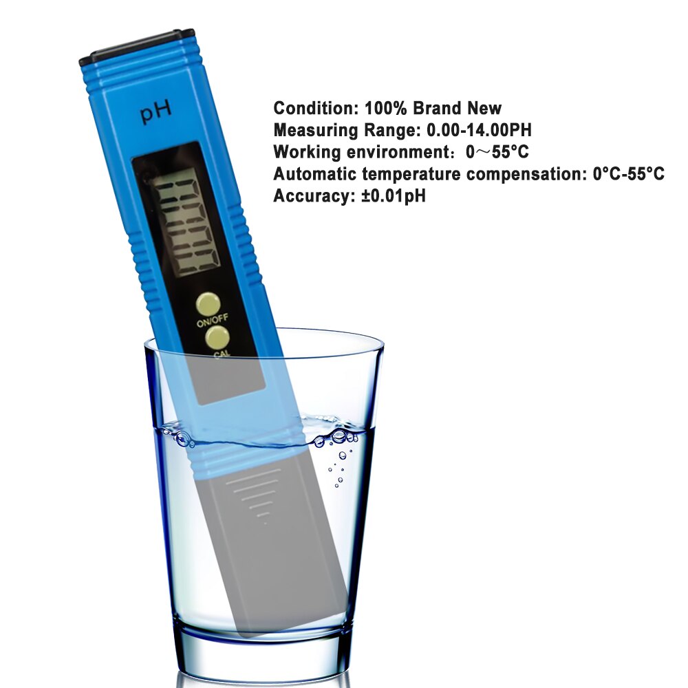 Digital Electric Ph Conductivity Meter Tester Hydroponics Water Test Pen Tester for Aquarium Swimming Pool Fishing Industry