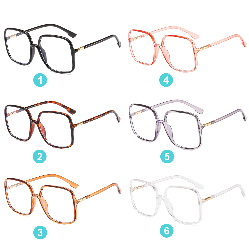 Gafas de Metal de gran tamaño para hombre y mujer, lentes con bloqueo de luz azul, cuadradas, Estilo Vintage, 1 unidad