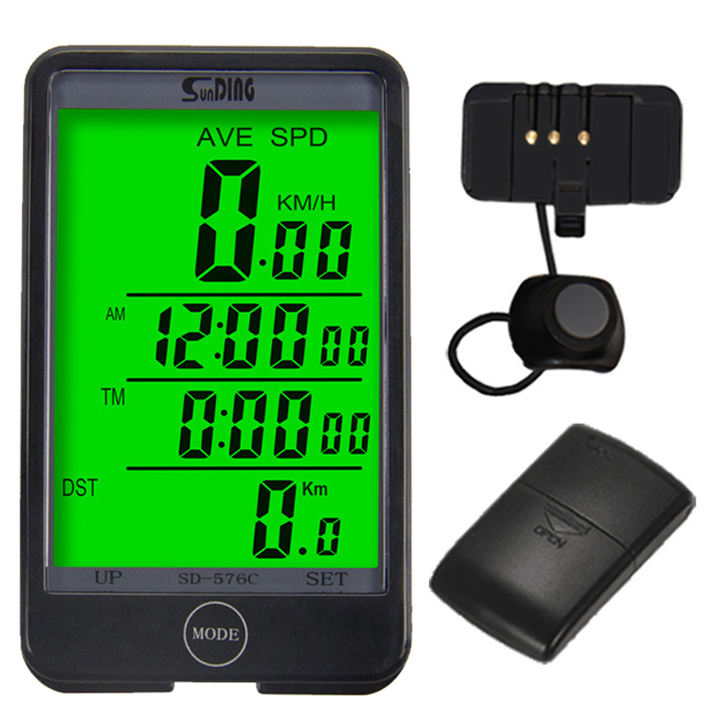 Super Screen Wireless Bike Computer Wired Kilometer Counter For Bicycle Dual Battery Box Longer Working Time Accessories
