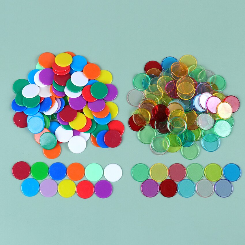 100 stk brætspil legetøj plastik poker chips casino bingo markører familie klub karneval bingo spil tilbehør