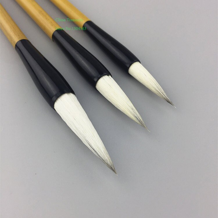 3 st/set kinesisk kalligrafi penslar penna skriva målarpensel bai yun jian hao kinesisk kalligrafi tillbehör