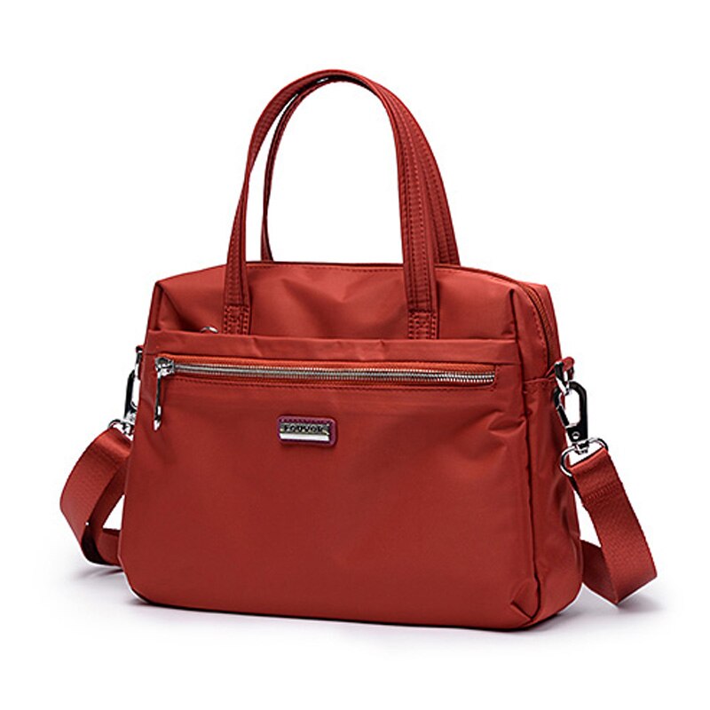 Fouvor haute capacité femmes fourre-tout dames décontracté épaule Messenger sacs réutilisable Shopping plage sac bandoulière dames grand Bolsos: Chestnut Red