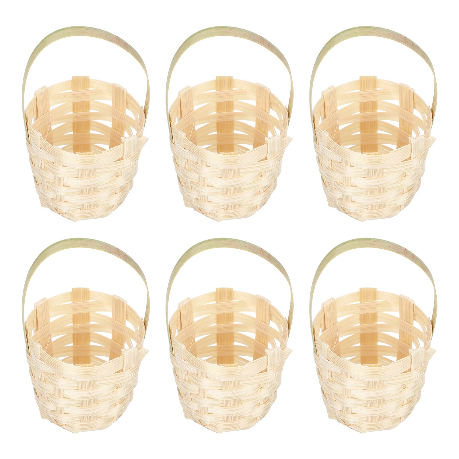 6pcs Woven Bamboo Easter Egg Storage Baskets Woven Easter Baskets