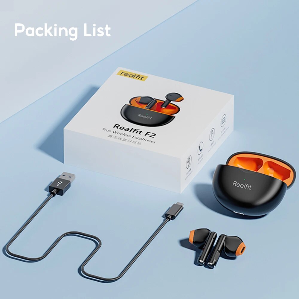 Realfit F2 Bluetooth Earphone Excellent HIFI TWS Wireless Earbuds for realme xiaomi