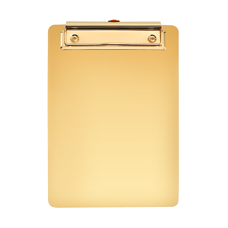 Gold Metal A5 B5 A4 Clipboard Office Desk Ins Paper Folder Sketch Board Office Conference Cardboard File Memo Writing Pad