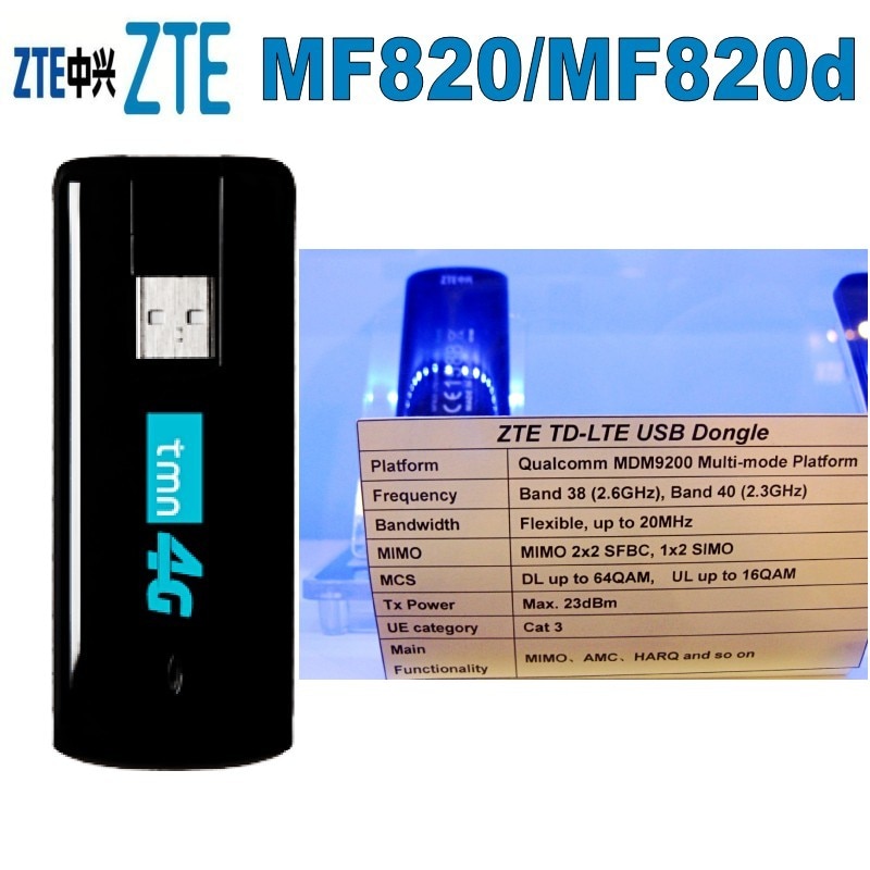 ZTE MF820 MF820D 4G usb dongle LTE FDD800/1800/2600MHZ entsperrt 4G Modem