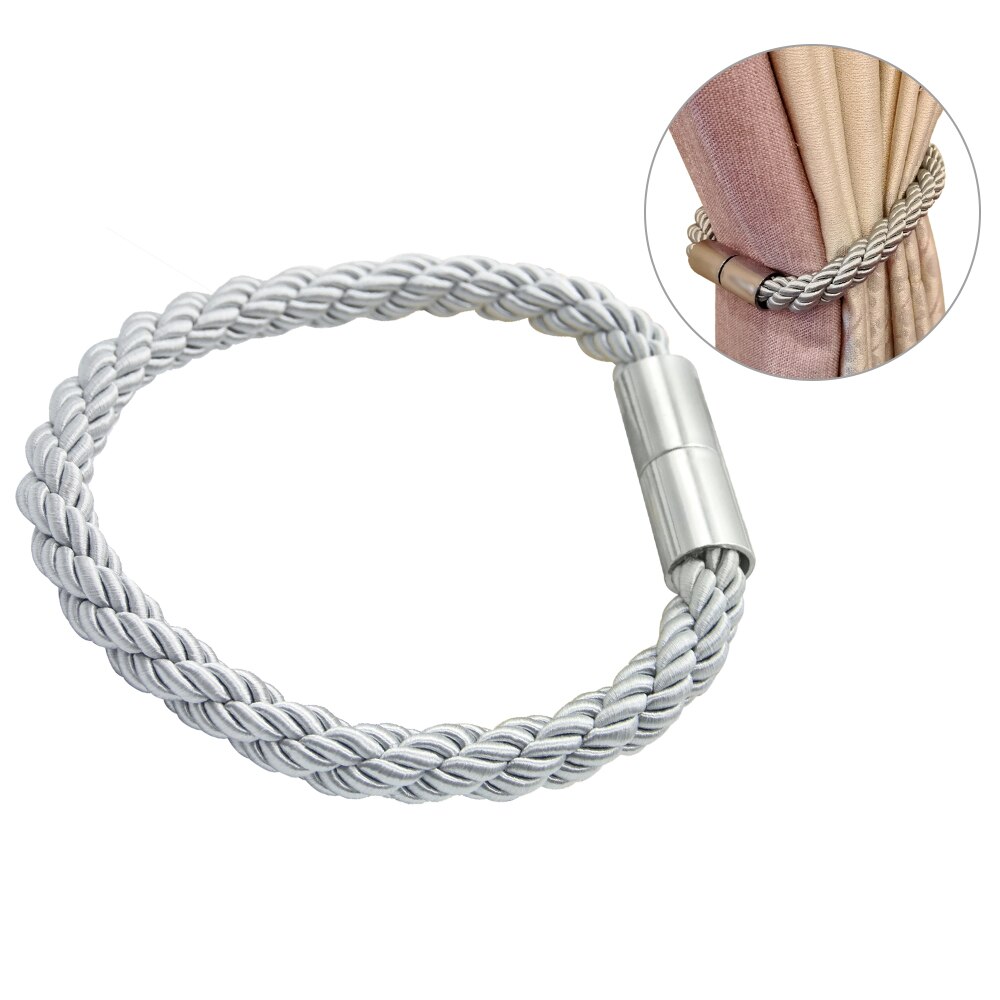 Bandasjer spenne magnetisk tekstil tieback magnet gardiner magnetisk gardin gardin stropp tilbehør: Grå