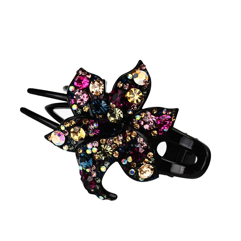 11 Kleuren Hollow Bloemen Haar Clip Barrette Bloem Strass Haarspeld Mode Haaraccessoires Vrouwen Sieraden Haar Klauw Hoofddeksels: 3