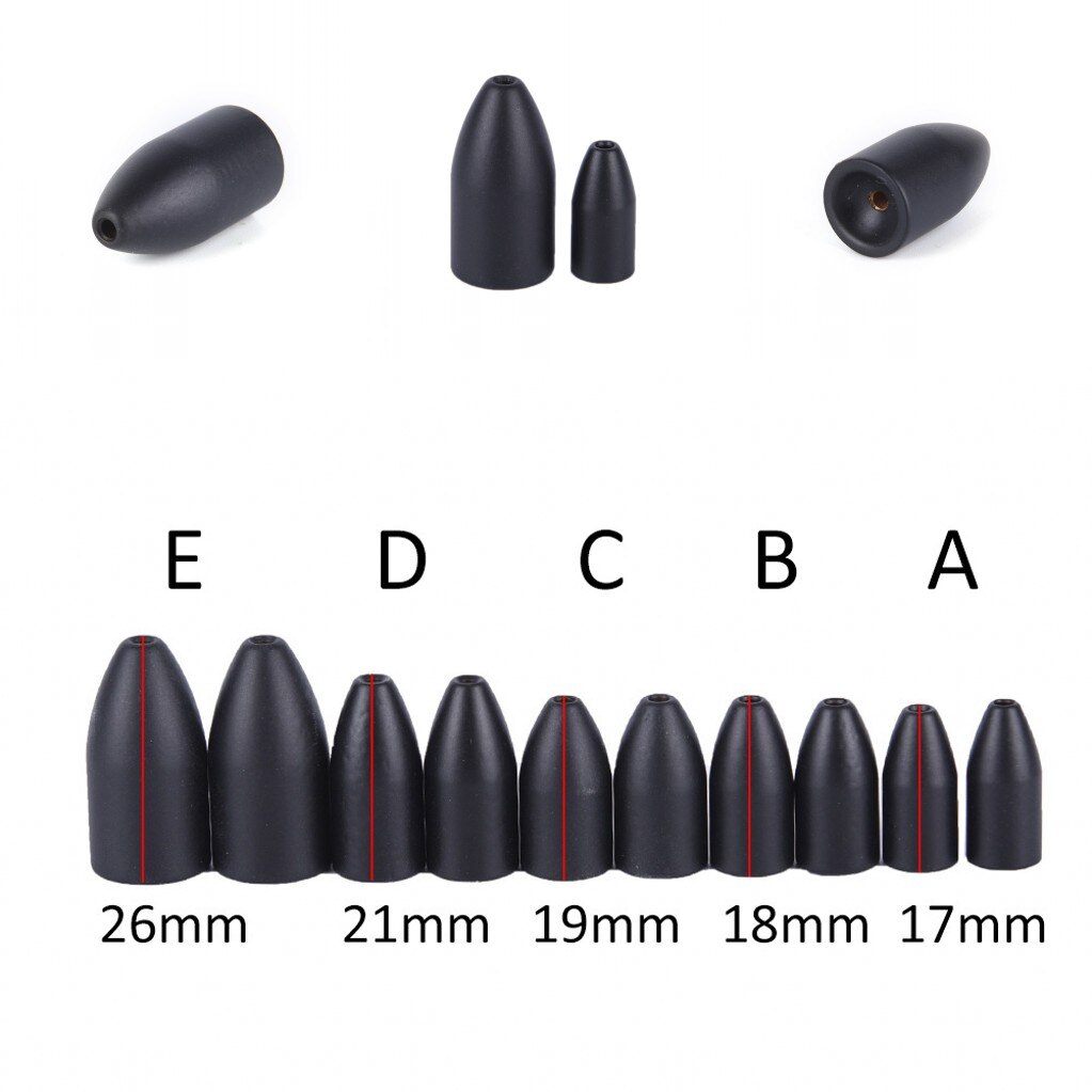 2Pcs 5 Stijl Vissen Sinker Tungsten Bullet Worm Gewicht Flippen Gewicht Vissen Lokken Accessoire S Vissen Accessoire