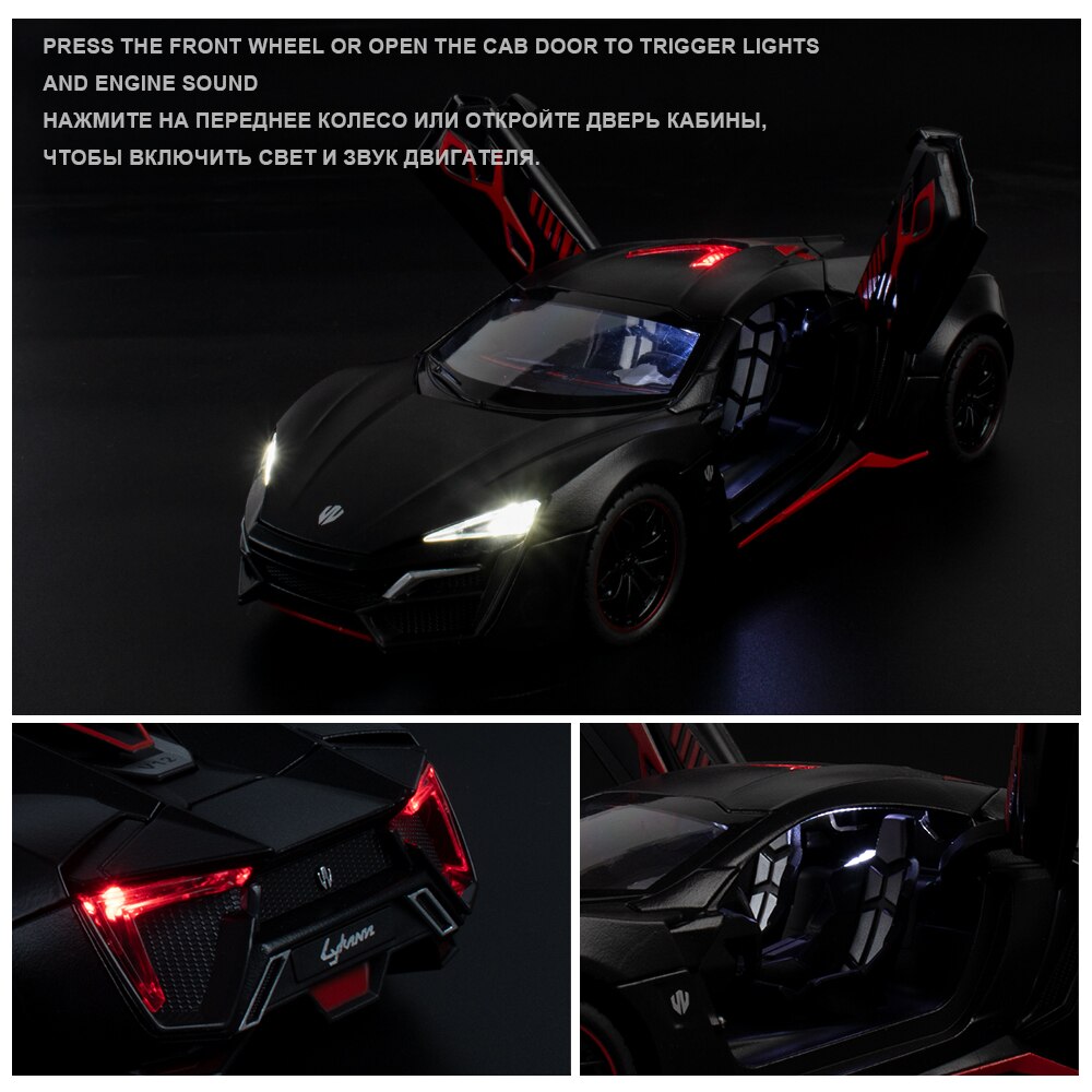 1:24 1:32 Lykan Hypersport In Lega Modello di Auto Giocattoli Pressofusi E Veicoli Auto giocattolo In Metallo Collezione Del Capretto Giocattoli Per Bambini Regali Veloce-Fast And Furious