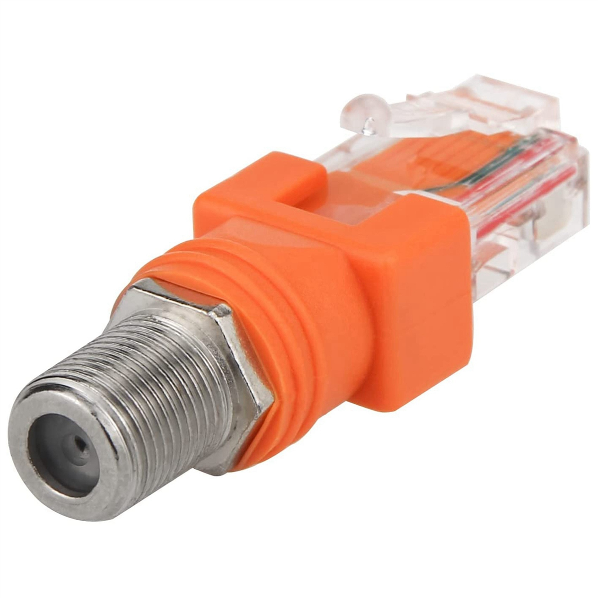 Coaxiaal Naar Ethernet Adapter, 4 Pack Coax Rf F Female Naar Rj45 Mannelijke Omzetter Voor Lijntester