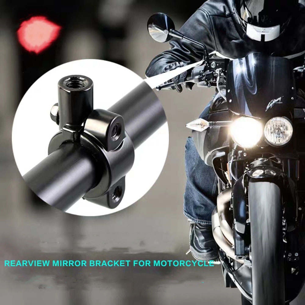 1 set (sinistra destra) 8mm 7/8 &quot;22mm specchi manubrio in alluminio adattatore morsetto compatibile con atv o qualsiasi doppio sport