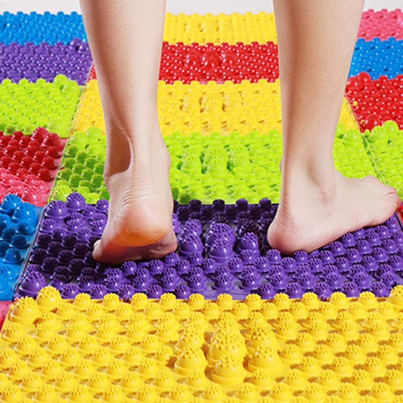 Tapis de massage pour pieds coloré et Durable avec réflexologie, outil de relaxation et de Circulation sanguine pour les orteils