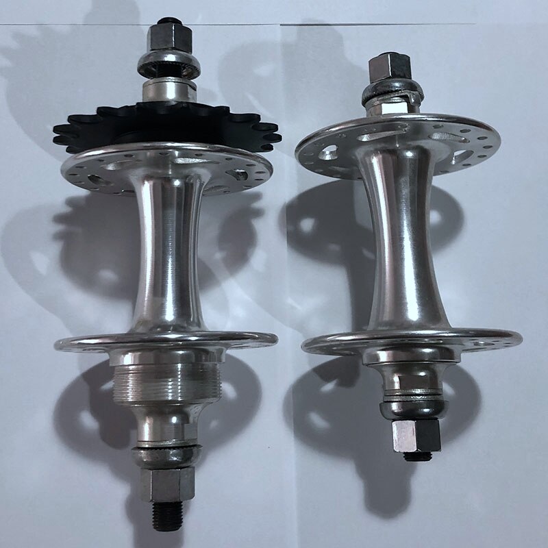 36 Holes Aluminum Alloy Front Rear Hubs Action Bicycle Fixed Gear Bike Single Speed with Fixed Flywheel,Front 100mm