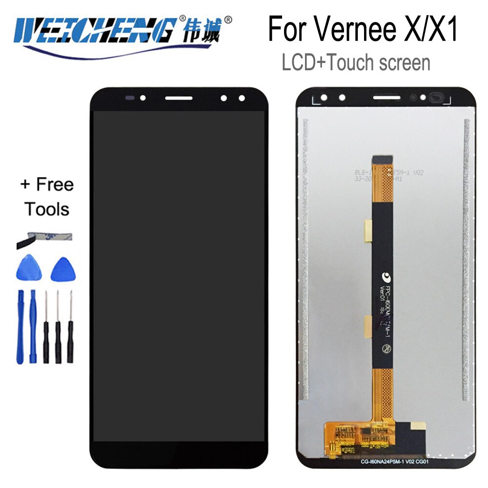 per Vernee X Sensore di Schermo LCD e tocco Digitizer Assemblea di Schermo di Ricambio per LCD Vernee X1 Schermo