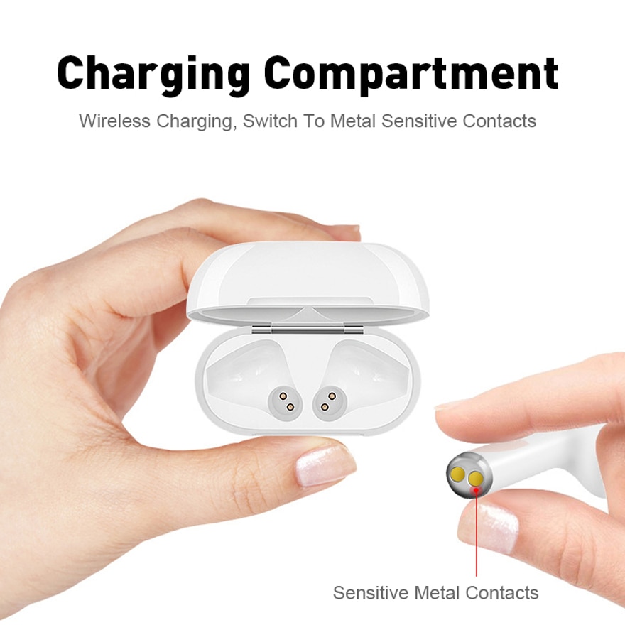 Originale  i12 tws inpods 12 i9s øretelefoner bluetooth trådløs øretelefon touc bas stereo headset sport øretelefoner pk  i7s