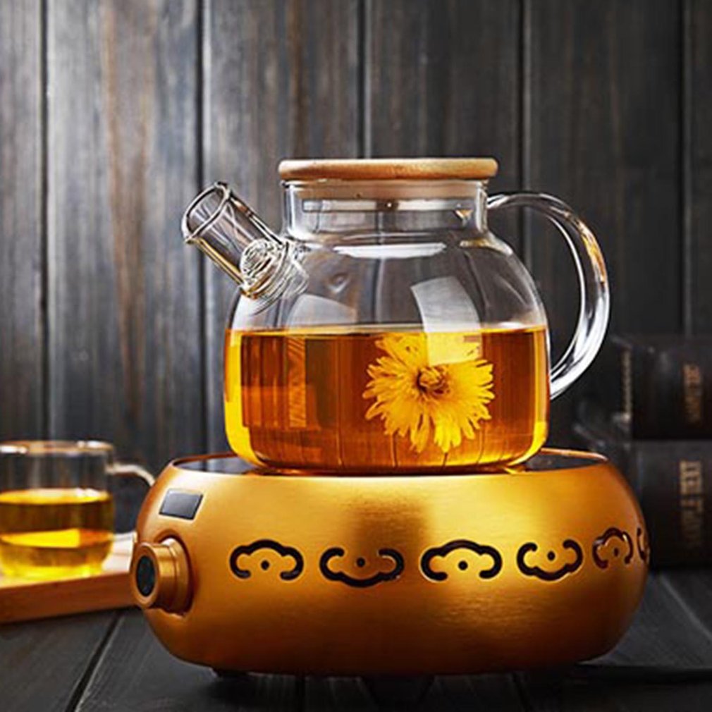 1L Tea pot set Thickened High Borosilicate Glass Transparent Heat Resistant Container Tea Pot Juice Fu Tea Set Teapot With Lid