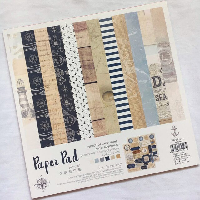 Pack Papier Scrapbooking - 25.5cm - 26 Feuilles - Fleurs Papillon Fond - DIY Motifs Créatifs: 008
