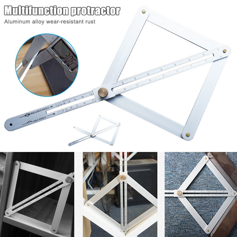 Diagonal Ruler Multifunctional Aluminum Alloy Thicken Adjustable High Precision Measurement Diagonal Ruler-30