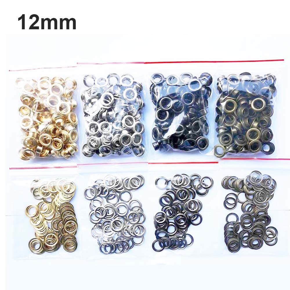 40Sets 12Mm Oogje Met Wasmachine Lederen Craft Reparatie Grommet Ronde Eye Ringen Voor Schoenen Bag Kleding Leer riem Hoed