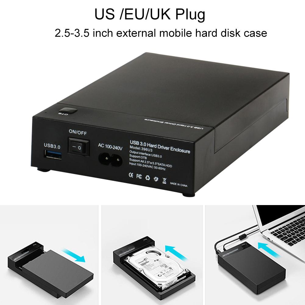 USB 3.0 robić SATA III zewnętrzny dysk twardy obudowa wsparcie zarówno 2.5 "i 3.5" dysk twardy SATA SSD wbudowany adapter