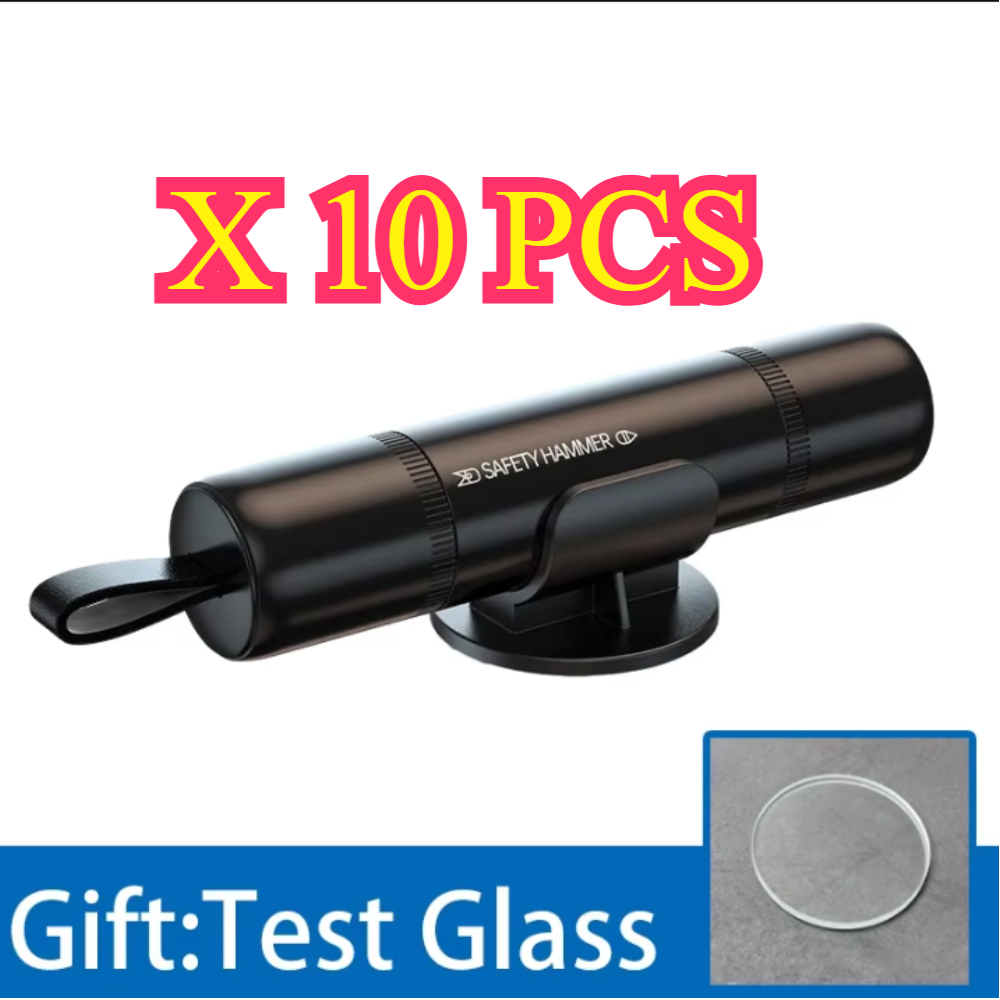 Emballage anglais complet pour grossiste Dropshipper 2 en 1, marteau de sécurité pour voiture, brise-verre d'urgence, outil de sauvetage pour couper la ceinture de sécurité: Black