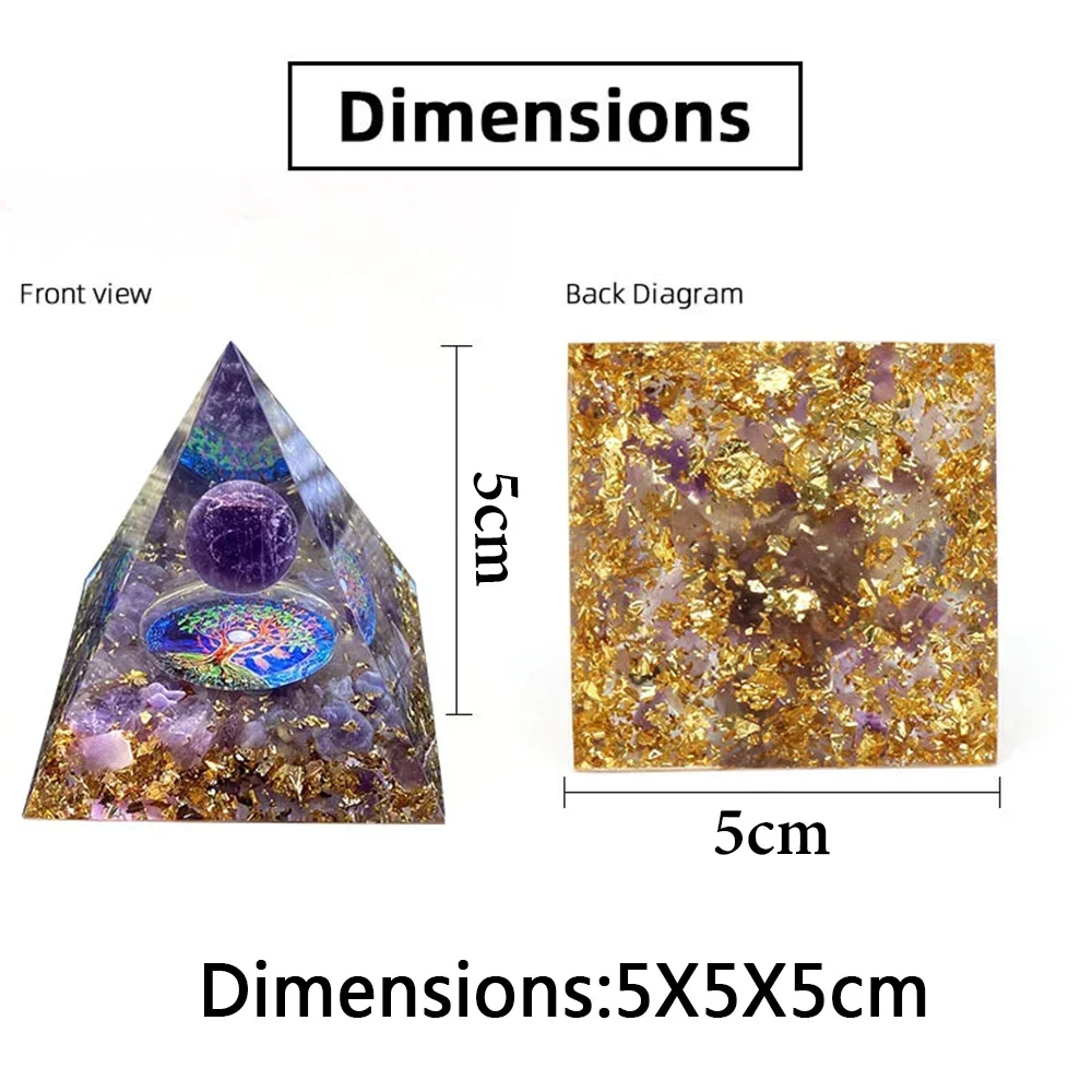 Hars Piramide Natuurlijke Kristallen Grind Steen Energiegenerator Reiki Healing Chakra Meditatie Ornamenten Ambachten Kantoor Kamer Decor