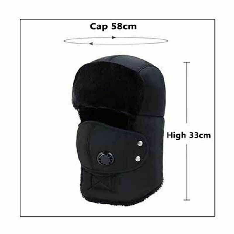 Mænd kvinder vinter varm russisk hat trooper sne ski ushanka vandtæt varm hat afslappet solid blød unisex vindtæt bomber caps