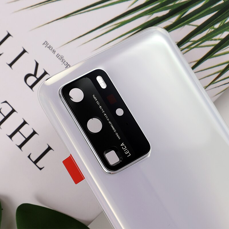 P40Pro Battery Cover For Huawei P40 Pro Original Housing Glass Repair Back Door Phone Rear Case + Logo Camera Lens Sticker