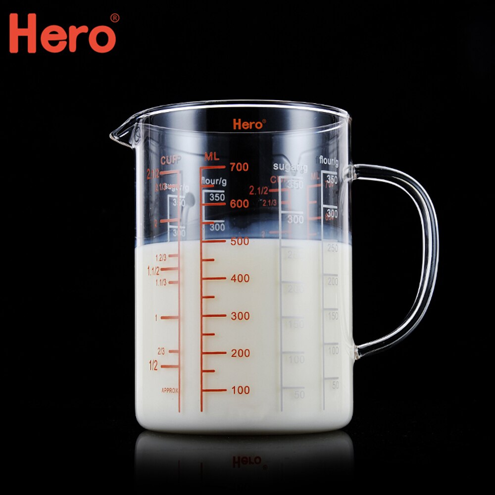 Coffee Measuring Cup Food Grade Glass Measuring Cups Transparent Graduated Cup Heat-resistant Glass Mug Milk Measurings Jug