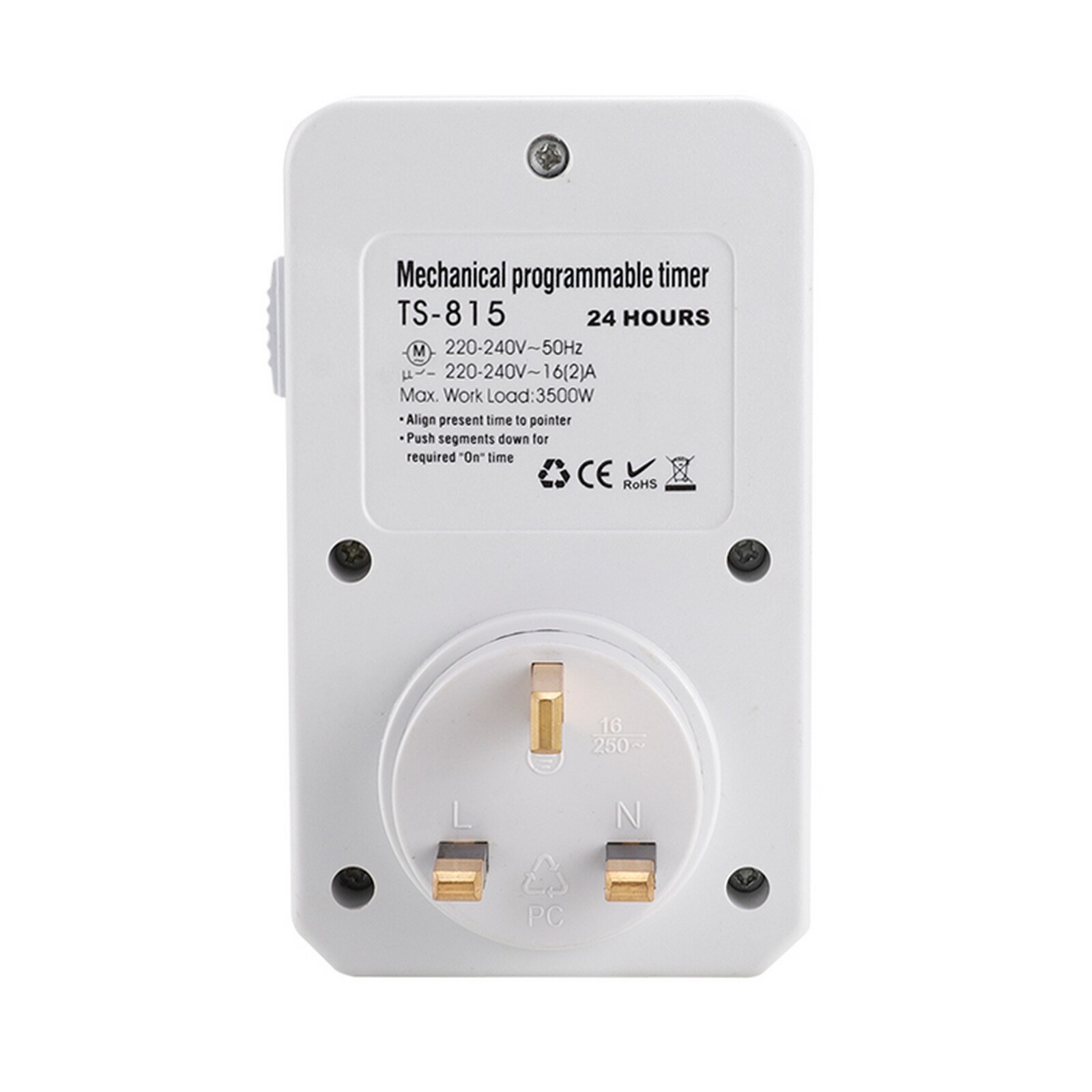 24 Hour Cyclic Timer Switch Kitchen Timer Outlet Loop Universal Timing Socket Mechanical Timer 230V AC 16A EU/UK/AU Plug