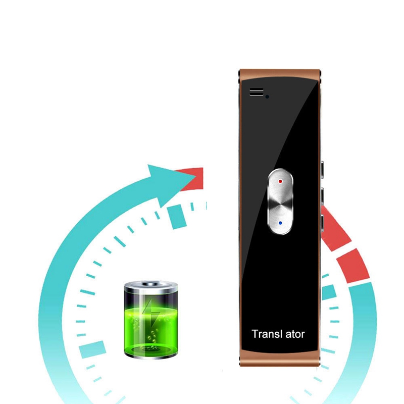 Language Translator Device Wireless Bluetooth Microphone Speaker 800MA Voice Translation For Outdoor Travel Abroad